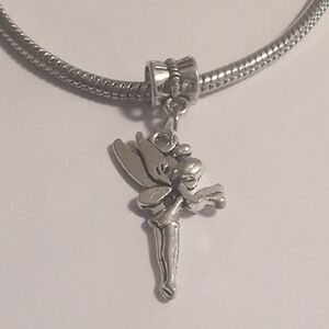 Silver Tinkerbell Fairy Charm for Pandora Style Bracelet‎